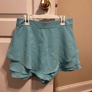 Sea foam blue skort
